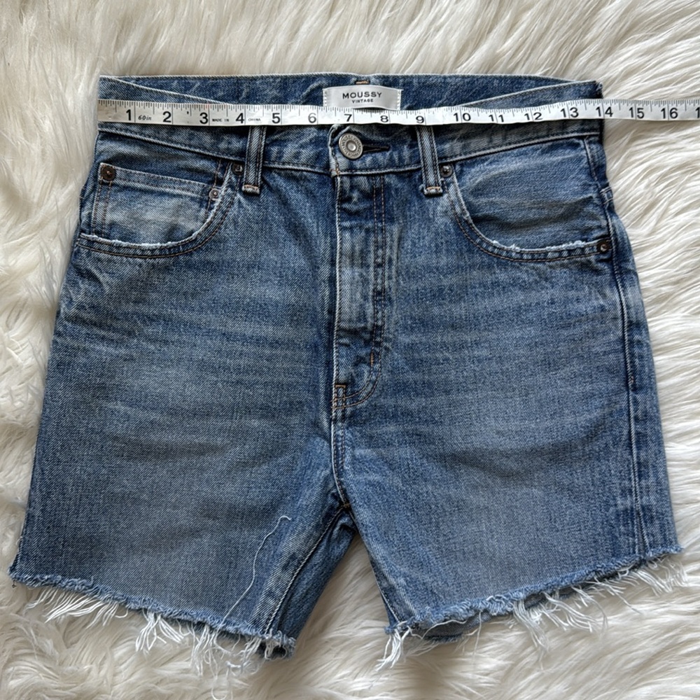 Moussy Vintage "HOWA" Blue Jean Shorts Size 26 - Picture 9 of 11